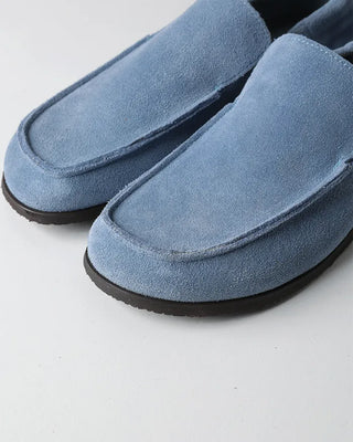 Suede square loafers