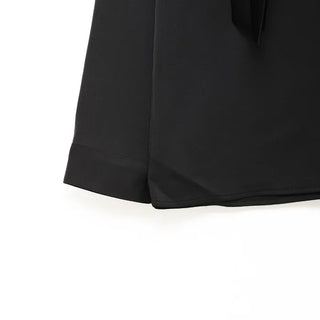 Bow tie silky blouse