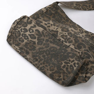 Leopard wash shoulder bag