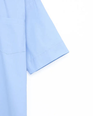 (Unisex) Oversized One-Pocket Collar Half Shirt
