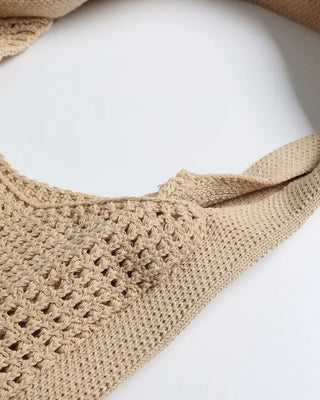 Daisy Flower Knit Bag