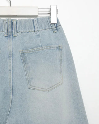 Washed oversized denim pants