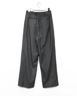 Two-pleat striped slacks