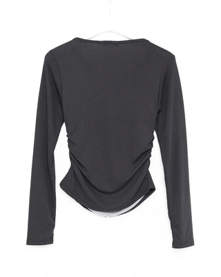Shirred Layered Cardigan
