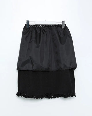 Polka Dot Frill Point Midi Skirt