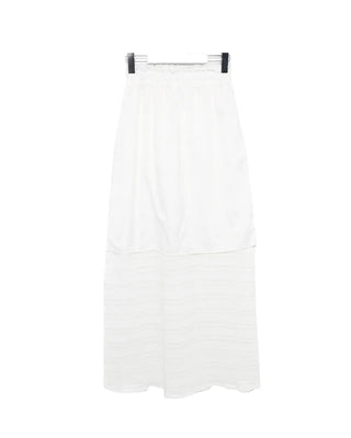Lace wave long skirt