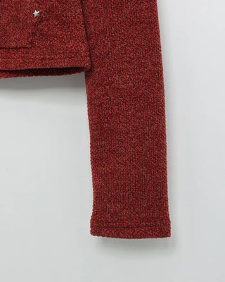 Slim-fit knit hoodie