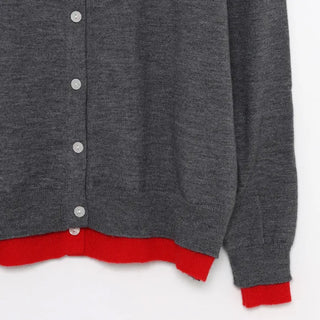 Layered color cardigan