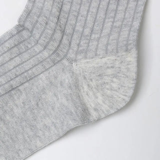 See-through ribbed long socks