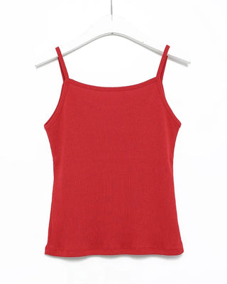 Round neck simple ribbed camisole