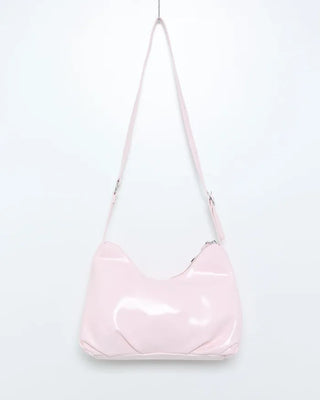 Multi-zip studded shoulder bag