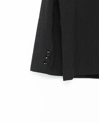 Pinstripe tailored collar single jacket