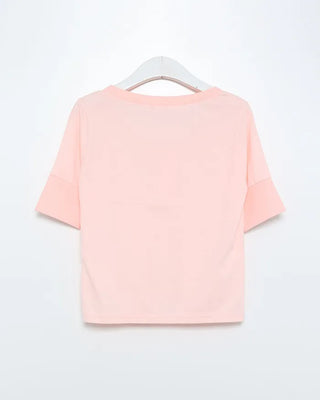 Henley Neck Layered T-Shirt