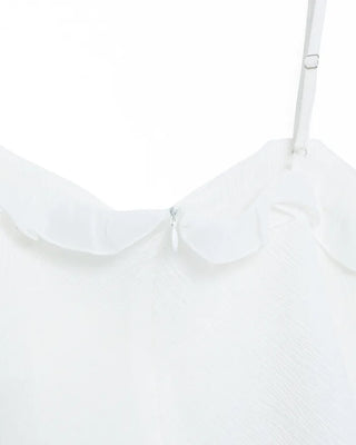 Frilled tie sleeveless dress