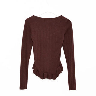 Frill Point Square Neck T-Shirt
