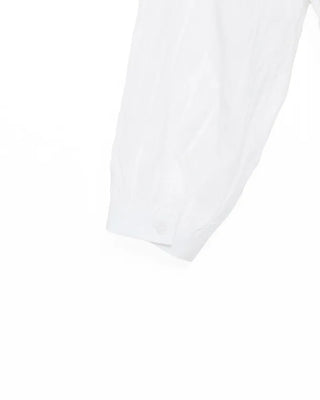 Big collar shirred waist blouse