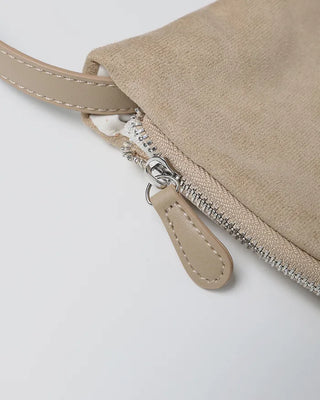 Suede drawstring shoulder bag