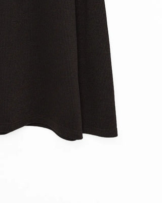 Ribbed round long-sleeve T-shirt