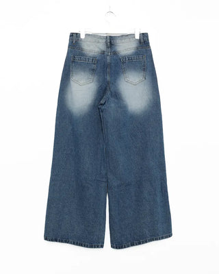Wide denim pants
