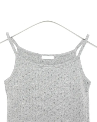 Perforated Sleeveless Cardigan Set