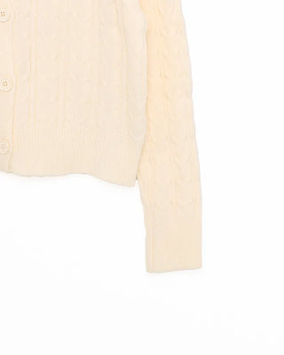 Crop Cable Knit Cardigan
