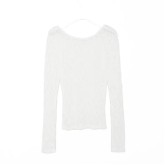 Lace long-sleeve T-shirt