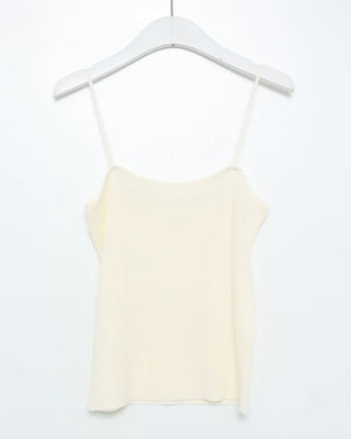 Camisole & Deep Glass Neck Mesh Knit