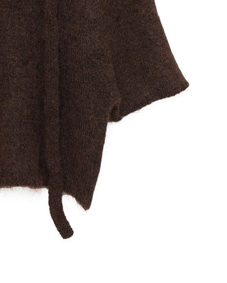 Long tie & short-sleeve knit set