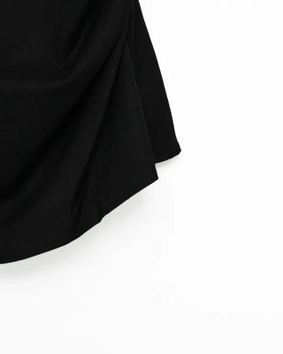 Frilled square neck shirred blouse
