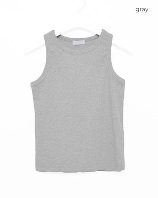 Simple cotton ribbed tank top