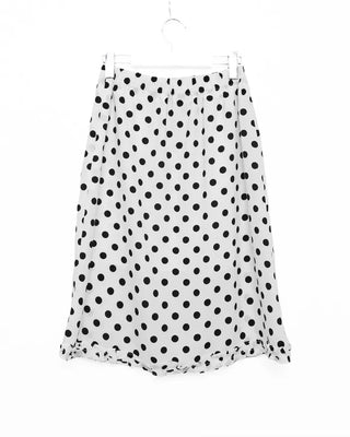 Polka Dot Frill Midi Skirt