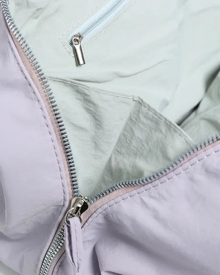 Purple pocket shoulder bag