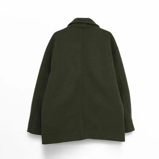 (Unisex) Center Seam Flap Pocket Half Coat