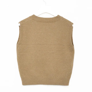 Basic V-neck knit vest
