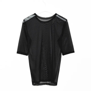 Sheer Half-Sleeve T-Shirt