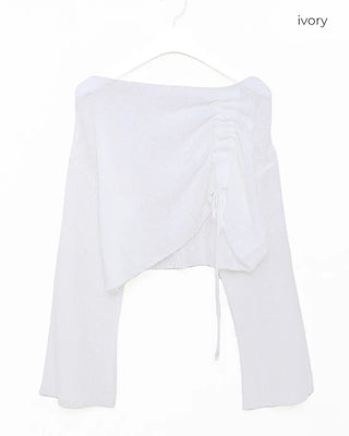 String Shirring Cropped Knit