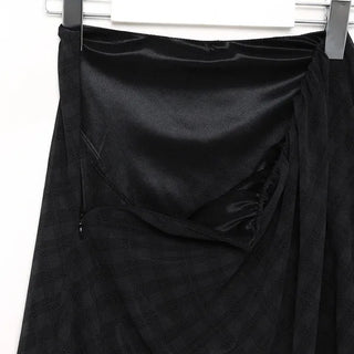 Checked midi skirt