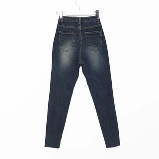 Stretch denim skinny pants