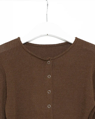 Slim-fit ribbed knit cardigan
