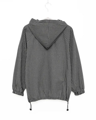 Checked hooded parka