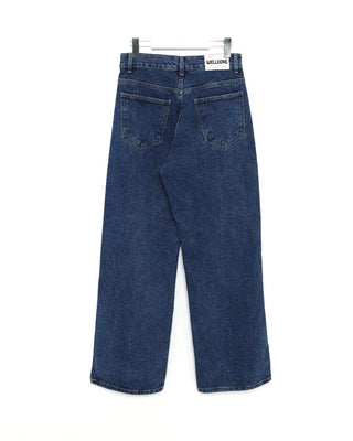 Wide denim pants