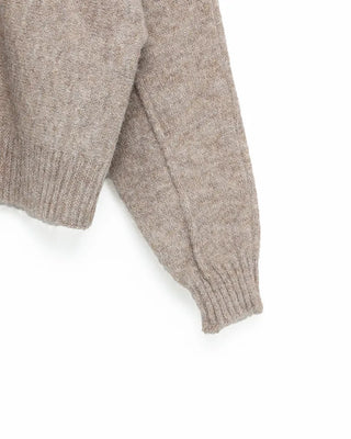 V-neck loose-fitting knit cardigan