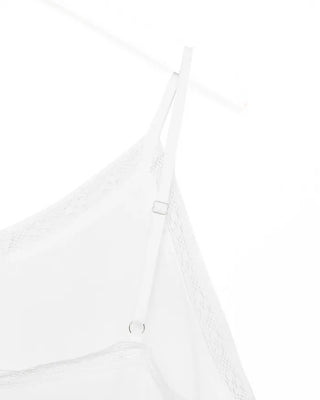 Lace-line sheer camisole mini dress