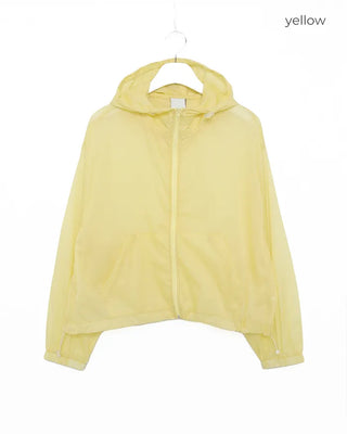 Hooded cropped windbreaker