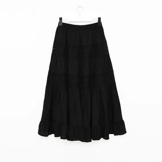 Lace tiered long skirt