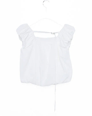Shoulder puff shirring blouse