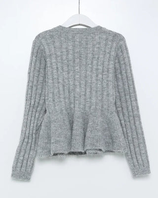 Peplum Rib Cardigan