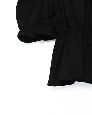 Ribbon Shirred Off-Shoulder Blouse