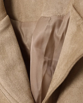 Three-button suede jacket