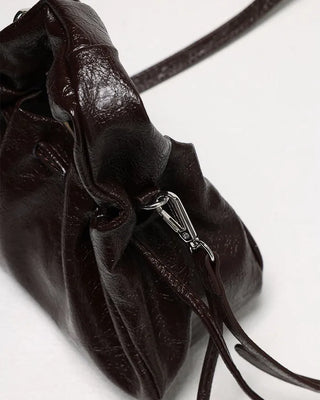 Gathered drawstring shoulder bag